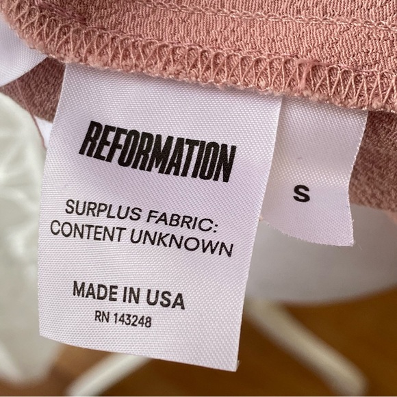 Reformation light pink v-neck hanging arm strap sleeveless tank top blouse - Picture 9 of 10